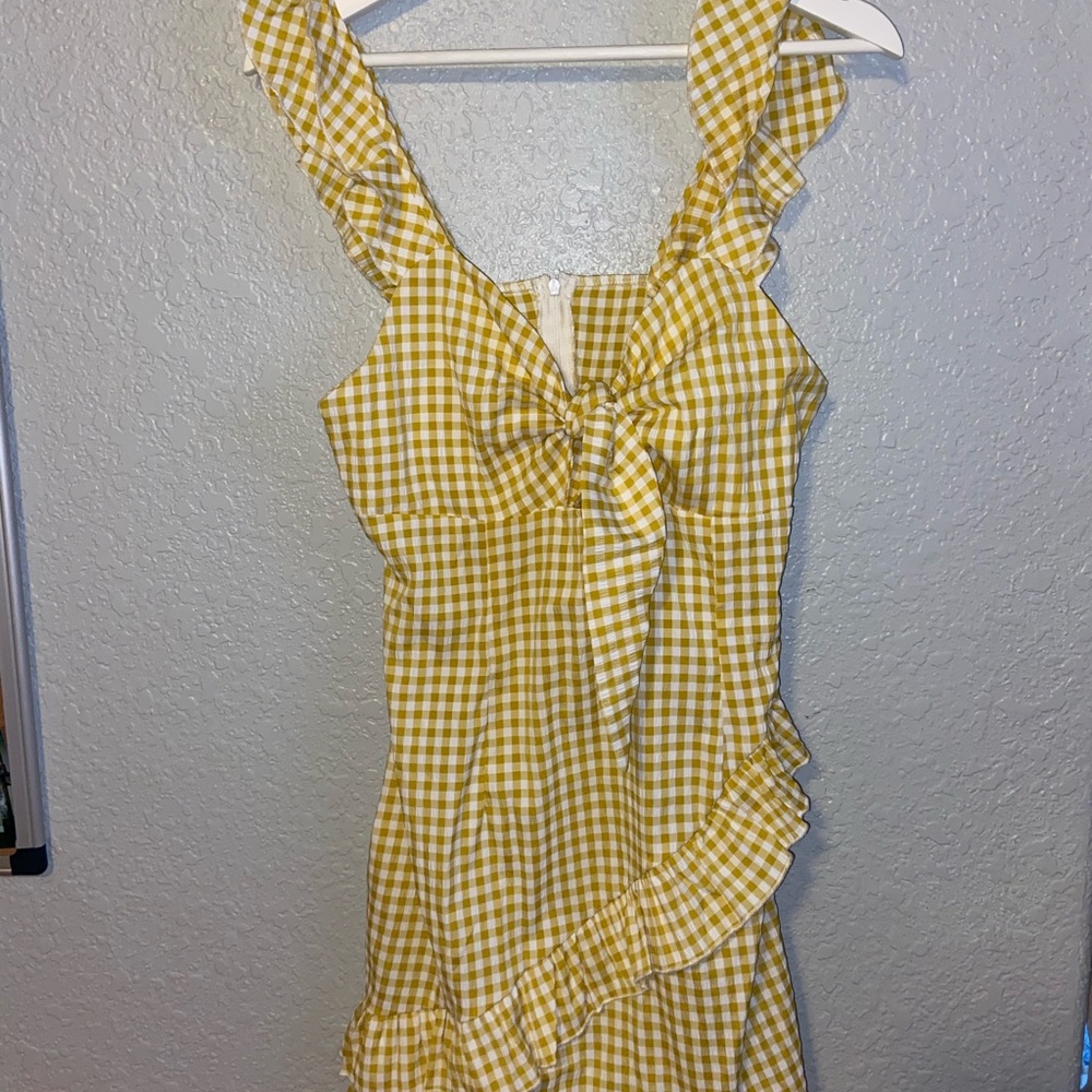 yellow gingham dress